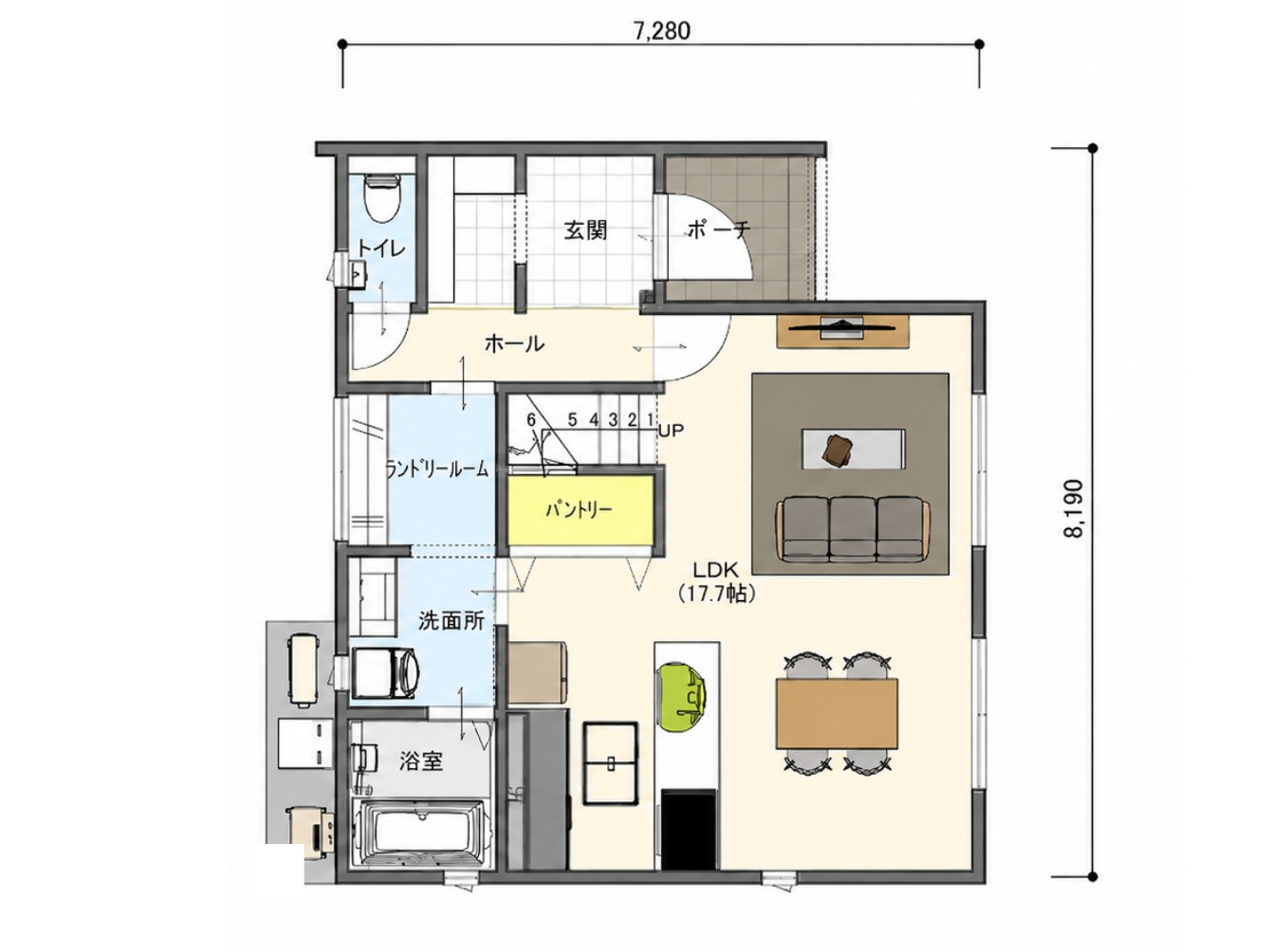 PLAN 01 1F 間取り図