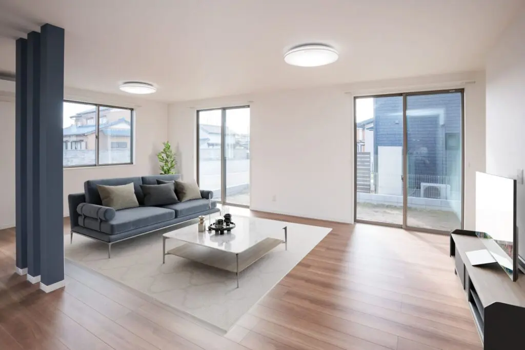 隠す工夫のある平屋住宅