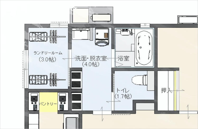家事がラクになる回遊動線
