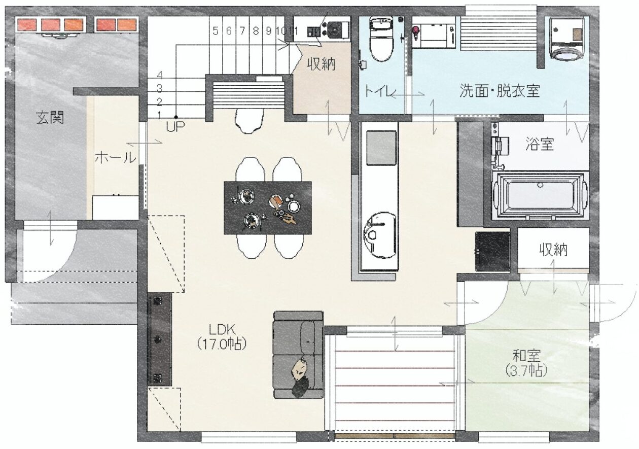1F 間取り